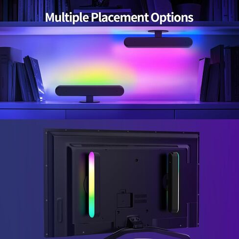 شريط ضوء LED مع مزامنة الموسيقى ، RGB TV Backlight مع التحكم في التطبيق متعدد الأشكال وتغيير الألوان ، الإضاءة المحيطة التي تعمل بالطاقة USB للشاشة أو الألعاب أو خلف ملحقات الضوء التلفزيوني in Saudi Arabia