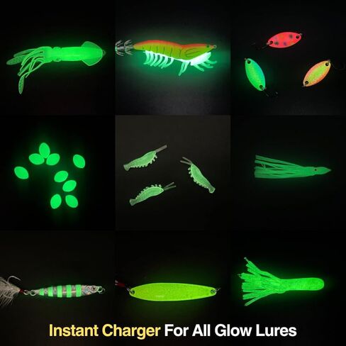 Aramish GloCast - Instant Charger for Glow Lures Baits Jigs Plugs Spoons Powerful UV LED Light in Kuwait