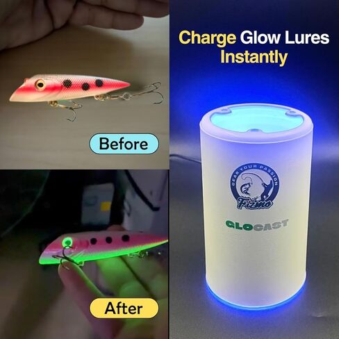 Aramish GloCast - Instant Charger for Glow Lures Baits Jigs Plugs Spoons Powerful UV LED Light in Kuwait