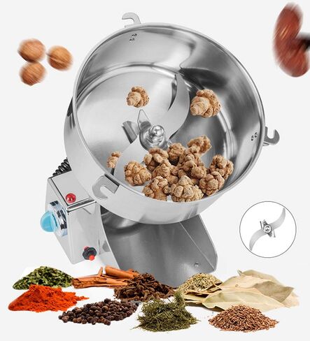 High Speed Herb Coffee Spices Grinder Powder Machine, Multifunction Cereals Mill with Overload Protection, Ideal for Home & Commercial Use in Saudi Arabia