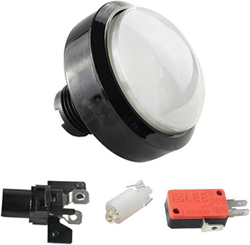 Zezefufu White 60 مم أزرار مستديرة أزرار إضاءة 12 فولت مصباح LED مع ملحق microswitch in Saudi Arabia