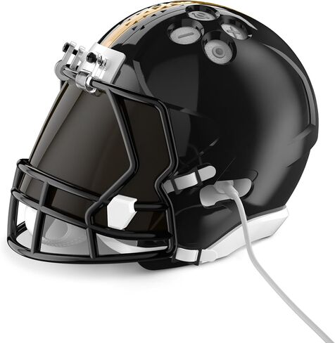 NFL Echo Dot Bundle: Includes Echo Dot | Glacier White and Limited-Edition NFL Helmet Stand | Pittsburgh Steelers in Saudi Arabia
