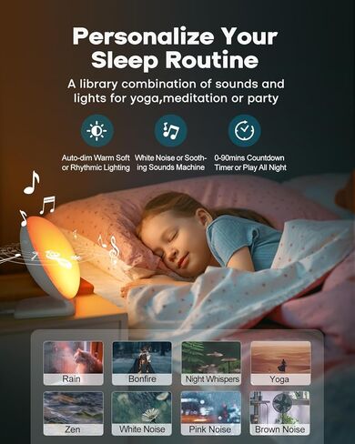 Dekala 5G Arches Gradual Sunrise Alarm Clock Loud Alarm Clock for Heavy Sleepers with Wireless Charging Sunset White Noise Sleep Sound Machine Touch/App/Button Control Best Valentine's Day Gift in Kuwait