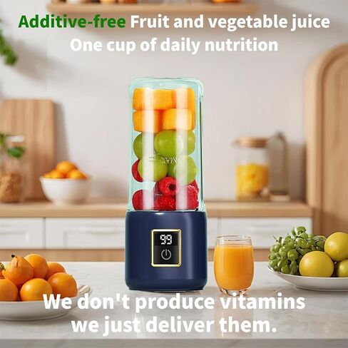 Portable blender, mini juicer, 500ml small juicer, 12 blades, great for blending, convenient, multifunctional, with digital touch screen, suitable for family travel, easy to clean Travel (olive green) in Saudi Arabia
