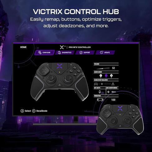Turtle Beach Victrix Pro BFG Reloaded Wireless Gaming Controller مرخص رسميًا لـ PlayStation 5 ، PS5 ، PS4 ، PC ، MODULE MODULE ، FAGTPAD ، عصي القاعة/المشغلات ، الضوابط القابلة للتخصيص - الأسود in Saudi Arabia