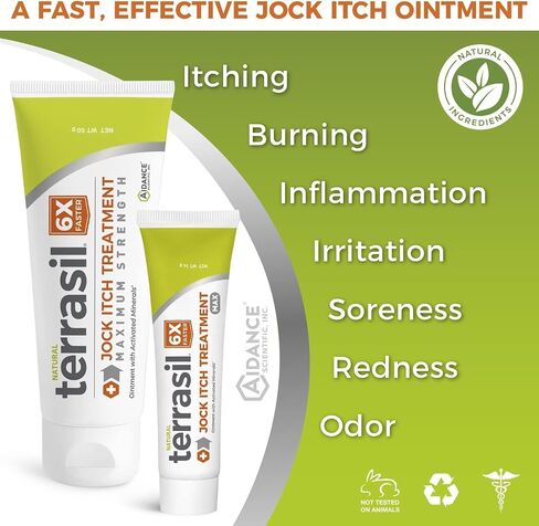 Jock Itch Treatment MAX - Natural Antifungal Ointment by Terrasil (50g Tube) in Kuwait