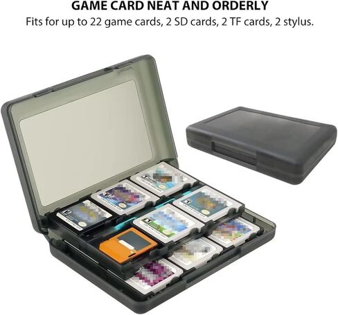 Ingqi 24-in-1 CAST CASE CASE HOLDER BOX بديل لـ NINTENDO NEW 2DS XL / NEW 2DS LL / NINTENDO 2DS / NINTENDO DSI XL / DSI LL / NINTENDO DSI / NINTENDO DS / DS LITE in Saudi Arabia