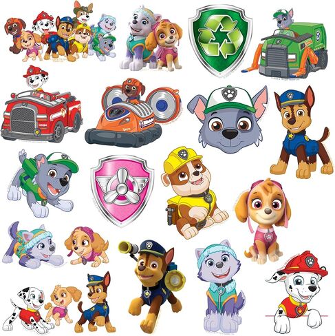 Paw Patrol Variety 50ct Vinyl Large Deluxe Stickers Variety Pack - Laptop, Water Bottle, Scrapbooking, Tablet, Skateboard, Indoor/Outdoor in Saudi Arabia