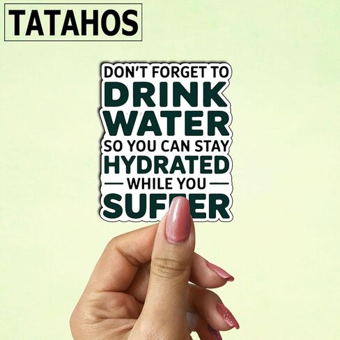 (3pcs) اشرب ملصقات اقتباس ترطيب الماء المضحكة الساخرة الدعابة التحفيزية ، والهدايا الملهمة الملهمة للماء لخط شارات فينيل كيندل زجاجة ماء الصلب. in Kuwait
