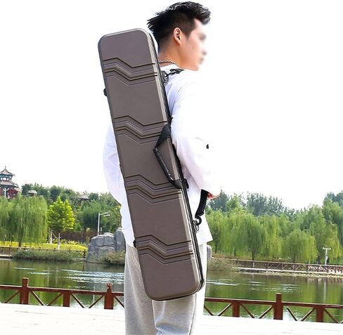 Hard Shell Outdoor Fishing Bag Fishing Rod Bag Backpack Fishing Equipment Storage Box Fishing Gear Storage Bag(90 * 20 * 14cm) in Kuwait