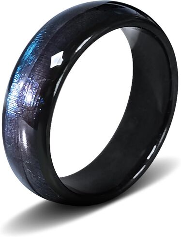 Generic NFC Ntag216 Chip Ceramic Smart Finger Ring Programmable 888 Bytes Compatible with NFC Phone and Devices for Men or Women (Blue, US#7) in Saudi Arabia