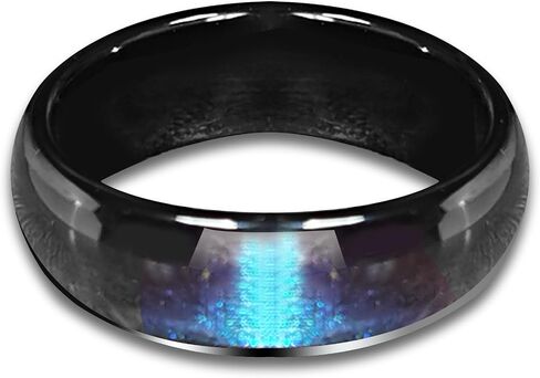 Generic NFC Ntag216 Chip Ceramic Smart Finger Ring Programmable 888 Bytes Compatible with NFC Phone and Devices for Men or Women (Blue, US#7) in Saudi Arabia