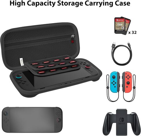 Hermitshell Hard Case for Nintendo Switch 2 game controller 2025 (Black, Small) in Saudi Arabia