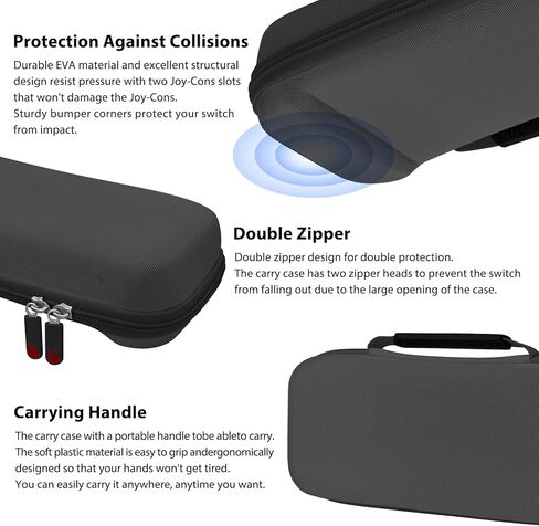Hermitshell Hard Case for Nintendo Switch 2 game controller 2025 (Black, Small) in Saudi Arabia
