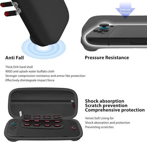 Hermitshell Hard Case for Nintendo Switch 2 game controller 2025 (Black, Small) in Saudi Arabia