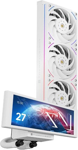 Thermalright Trofeo Vision 360 ARGB Black CPU Liquid Cooler,for AM4/AM5,Intel LGA1851/1700,6.86-inch Full Colour LCD Display with 1280x480 Resolutions,Magnetic Panel Screen,DIY Dynamic/Static Images in Saudi Arabia