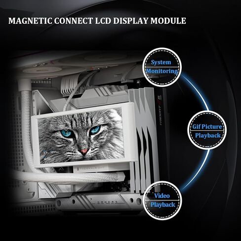 Thermalright Trofeo Vision 360 ARGB Black CPU Liquid Cooler,for AM4/AM5,Intel LGA1851/1700,6.86-inch Full Colour LCD Display with 1280x480 Resolutions,Magnetic Panel Screen,DIY Dynamic/Static Images in Saudi Arabia