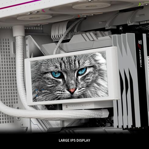 Thermalright Trofeo Vision 360 ARGB Black CPU Liquid Cooler,for AM4/AM5,Intel LGA1851/1700,6.86-inch Full Colour LCD Display with 1280x480 Resolutions,Magnetic Panel Screen,DIY Dynamic/Static Images in Saudi Arabia