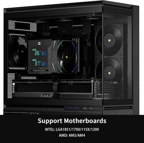 Thermalright Phantom Spirit 120 Digital EVO CPU Air Cooler,7 Heat Pipes CPU Cooler,Dual 120mm PWM Fans,Magnetic Attraction-Digital Screen Top Cover,for AM4/AM5/LGA1700/1851/1150/1151/1200,PC Cooling in Saudi Arabia