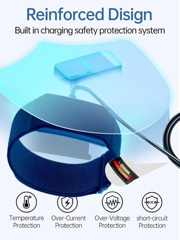 for Amazfit Helio Strap Fitness Tracker Wristband Charging Cable Set, Magnetic Charging Base&USB Flexible Charging Set for Amazfit Helio Strap,1Pack. in Saudi Arabia