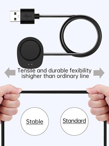 for Amazfit Helio Strap Fitness Tracker Wristband Charging Cable Set, Magnetic Charging Base&USB Flexible Charging Set for Amazfit Helio Strap,1Pack. in Saudi Arabia