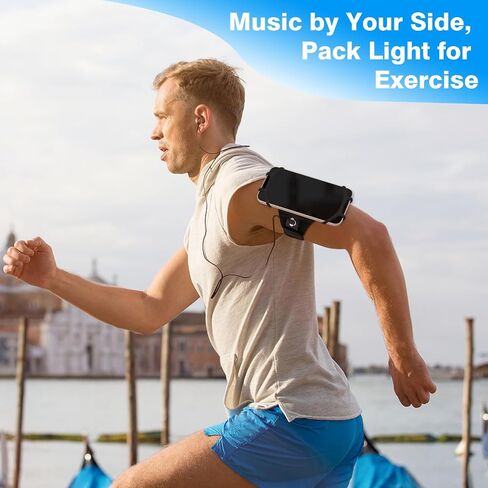 Moko Running Armboldy 360 ° Rotatable for iPhone 16 15 14 13 Pro Max Plus Samsung Galaxy Note S24 S23 يناسب الهواتف الذكية أكثر من 5.8 '' ، حامل الهاتف القابل للانفصال عن تشغيل ركوب الدراجات مع حامل المفتاح in Saudi Arabia