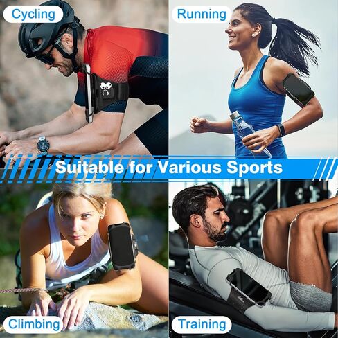 Moko Running Armboldy 360 ° Rotatable for iPhone 16 15 14 13 Pro Max Plus Samsung Galaxy Note S24 S23 يناسب الهواتف الذكية أكثر من 5.8 '' ، حامل الهاتف القابل للانفصال عن تشغيل ركوب الدراجات مع حامل المفتاح in Saudi Arabia