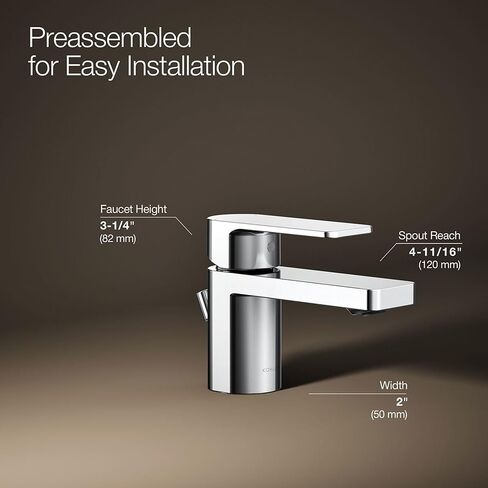 Kohler K-24804-4-BN Parallel Bathroom Sink Faucet, Vibrant Brushed Nickel in Saudi Arabia