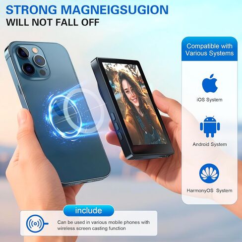 VLOG Selfie Monitor Screens لـ iPhone & Android ، مكبر صوت مدمج وضبط شاشة VLOG Selfie Selfie FOURS in Saudi Arabia