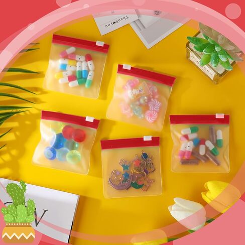 24 Pieces Pill Pouch Bags Zippered Pill Pouch Set Reusable Translucent Medicine Organizer Self Sealing Medicine Bag Travel Plastic Pill Bags with Slide Lock Pill Baggies for Pills Storage (Black) in Saudi Arabia