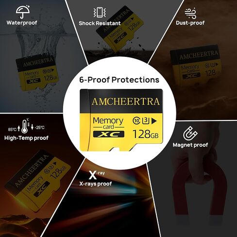 بطاقة ذاكرة MicroSDXC 128GB ، UHS-I ، C10 ، U3 ، A2،180MB/S قراءة ، 140 ميجابايت/ثانية ، بطاقة microSD عالية السرعة ، بطاقة TF للطائرات بدون طيار ، كاميرات الحركة ، DASHCAM ، وحدات التحكم في الألعاب in Kuwait