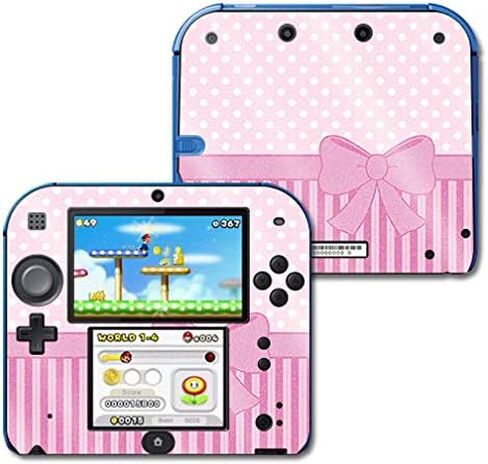 MightySkins Glossy Glitter Skin for Nintendo 2DS - Pink Present | Protective, Durable High-Gloss Glitter Finish | Easy to Apply, Remove, and Change Styles | Made in The USA in Saudi Arabia