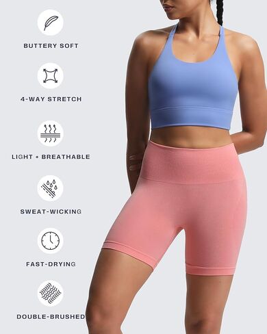 حمالات صدر رياضية للنساء من Aoxjox مضفرة متوسطة التأثير براندي للياقة البدنية والصالة الرياضية حمالة صدر طويلة لليوجا بدون أكمام in Kuwait