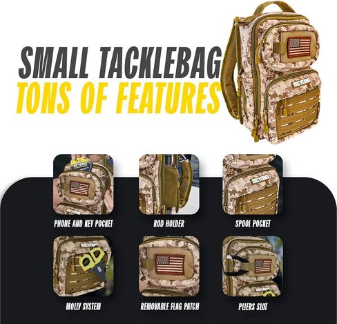 حقيبة ظهر Beyond Fishing Tackle - حقيبة تخزين الصيد التكتيكية Voyager - حقيبة خفيفة الوزن وصغيرة الحجم لصيد الأسماك in Kuwait