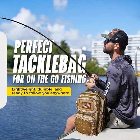 حقيبة ظهر Beyond Fishing Tackle - حقيبة تخزين الصيد التكتيكية Voyager - حقيبة خفيفة الوزن وصغيرة الحجم لصيد الأسماك in Kuwait