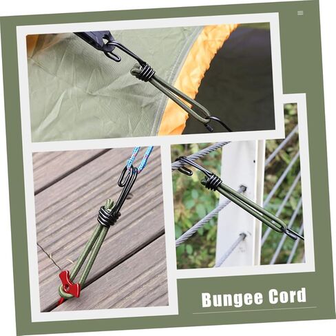 4pcs خيمة Bungee الحبال الحبل المرن في الهواء الطلق متينة للتخييم المشي لمسافات طويلة صيد الأسماك وأشرطة بنجي مرنة مع قبضة ممتازة ومقاومة in Saudi Arabia