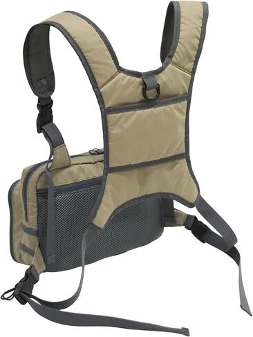 MyDays Fishing Chest Pack ، حقيبة صيد الأسماك للرجال والنساء ، معالجة وصناديق الطيران حزمة تخزين ، حزمة مجهر الصيد (رمادي) in Kuwait