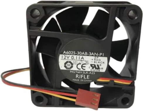 A6025-30AB-3AN-PI FAN 6CM لـ 12V 0.11A 6025 60x60x25mm 3-Ware Fan in Saudi Arabia