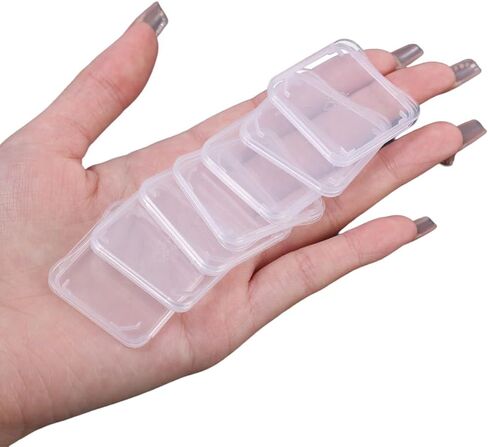 TF/SD Cards Memory Cards Holder Holder Joxes Mini Mini Clear Sim Card Card Rustproof Box ، Transparent2 in Saudi Arabia