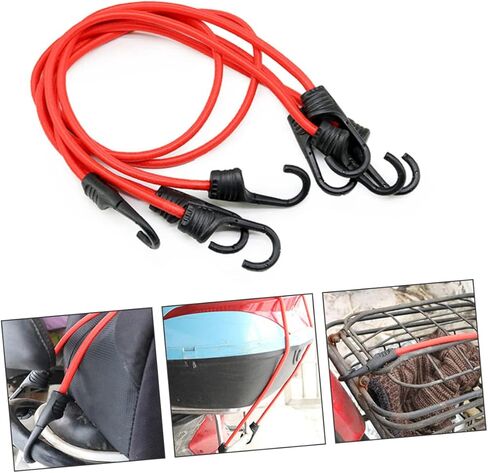 Besportble 3pcs 100 سم تشديد البضائع مرنة مع السنانير لأمتعة الدراجة والاستخدام في الهواء الطلق أدوات الربط متعددة الاستخدامات لتأمين العتاد والشحن in Kuwait