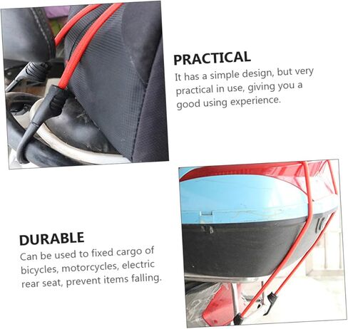 Besportble 3pcs 100 سم تشديد البضائع مرنة مع السنانير لأمتعة الدراجة والاستخدام في الهواء الطلق أدوات الربط متعددة الاستخدامات لتأمين العتاد والشحن in Kuwait