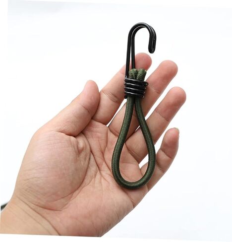 POPETPOP 4Pcs Outdoor Tent Bungee Cords Elastic Rope Hooks for Camping Accessories Sturdy and Flexible Design for Easy Setup Suitable for Tents and Tarps in Saudi Arabia