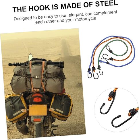 VANZACK 3pcs Luggage Rope Kit Cage Telephone Bracket Cuticle Drill Bonnet for Sleeping Airplane Chinchilla Tube Motorcycle Bungee Rope Rockery Decoration Rope Bungee Rope Hook Rubber in Saudi Arabia