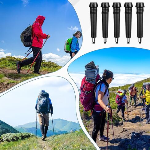 5 Pack Trekking Pole Carbide Tips Universal Hiking Rod End Tip Replacement Walking Sticks Tip Protectors Carbide Poles Tips for Outdoor Climbing Snow Mud in Saudi Arabia
