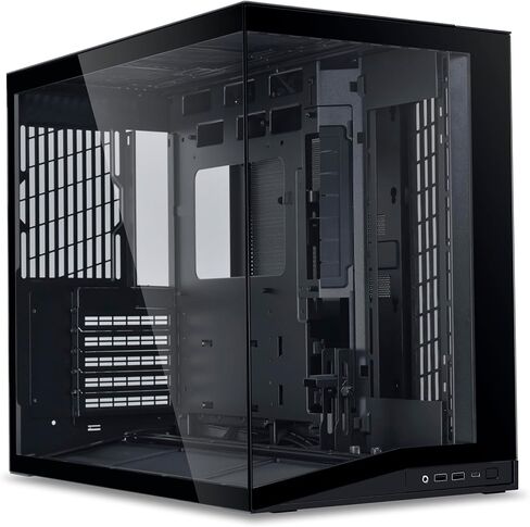 LIAN LI O11D MINI V2 | Compact ATX Mid-Tower Airflow Computer Case | Panoramic View | Fully Ventilated Airflow | Adjustable I/O | Pillar-Less | Cable Management | White (O11DMIV2W) in Saudi Arabia