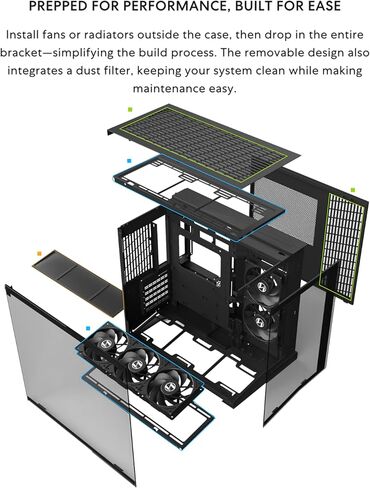 LIAN LI O11D MINI V2 | Compact ATX Mid-Tower Airflow Computer Case | Panoramic View | Fully Ventilated Airflow | Adjustable I/O | Pillar-Less | Cable Management | White (O11DMIV2W) in Saudi Arabia