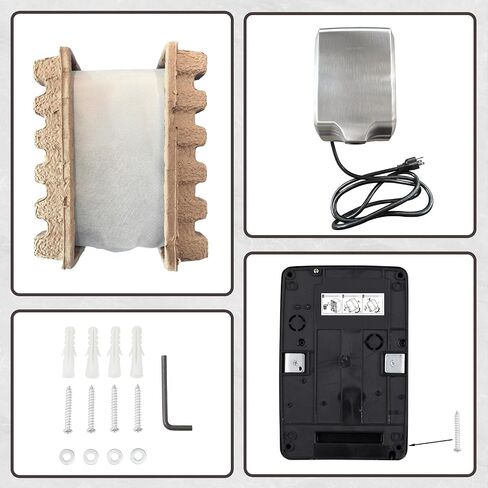 ADA Compliant Commercial Hand Dryer110V 700W High Speed Heater ON/OFF switch White ABS Cover Wall Mount in Kuwait