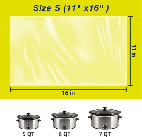 بطانات طبخ بطيئة ، 1-3 أكياس الطهي الكوارت الحجم الصغير 11 "× 16" ، أكياس طباخ بطيئة يمكن التخلص منها in Kuwait