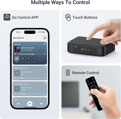 يدعم Arylic LP10 Wireless Music Treamer ، AirPlay 2 ، Apple Home و Spotify & Tidal خيارات البث المتعددة ، و WiFi و 5G و preamblifier مع التطبيق ، والتحكم عن بُعد. in Kuwait