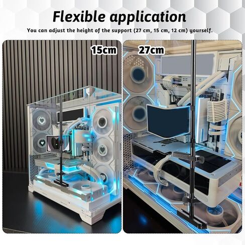 بطاقة SAG SAG قابلة للتكيف مع GPU قابلة للضبط ، حامل GPU من أجل جبل المروحة ، قوس SAG مع وسادة مطاطية ، ارتفاع 10-190 مم ، دعم بطاقة الرسومات السوداء in Kuwait